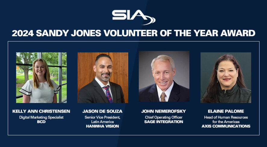 Security Industry Association Names 2024 Sandy Jones Volunteers of the Year